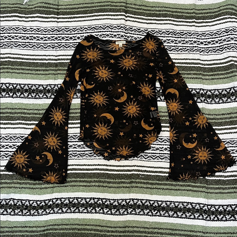 Earthbound Trading Co. celestial mesh top